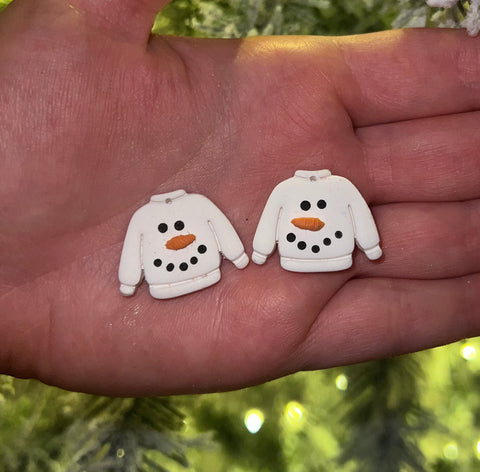 Snowman sweater earrings