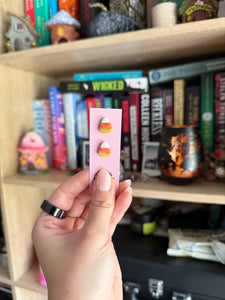 Candy corn clay earring studs