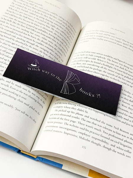 Witch way to the books bookmark