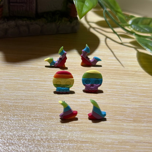 Bat rainbow studs
