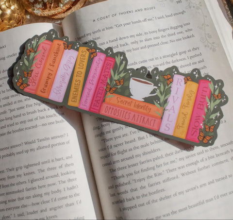 Summer garden bookshelf bookmark