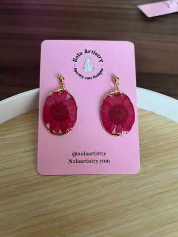 Floral Resin Earrings
