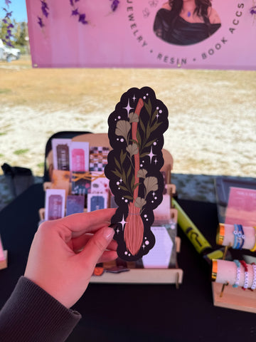 Witch broom bookmark