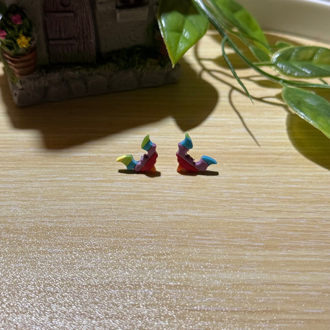 Bat rainbow studs