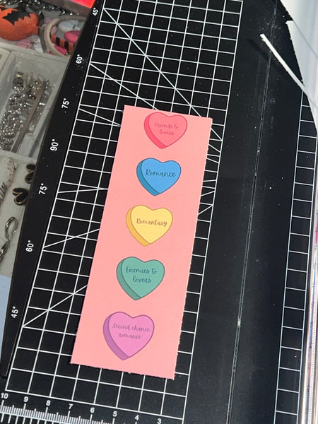 Candy hearts bookmark