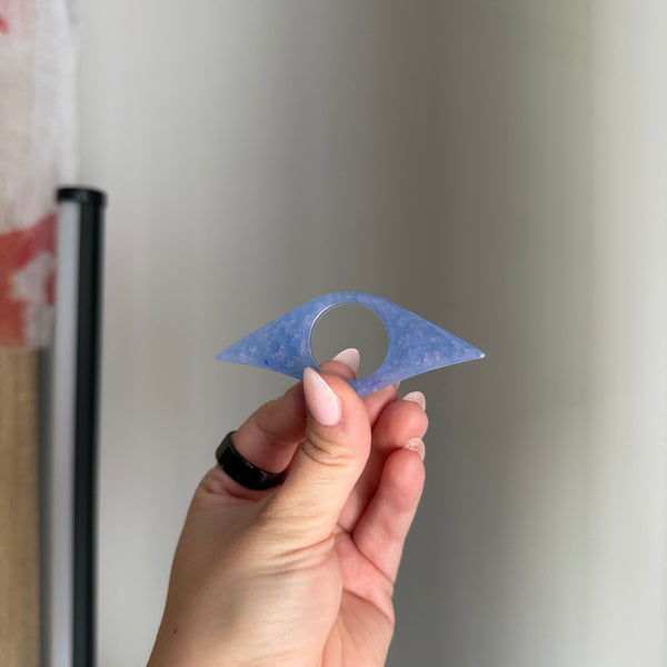 Blue page holder