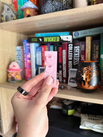Pink cat stud earrings