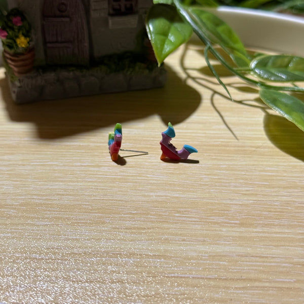 Bat rainbow studs