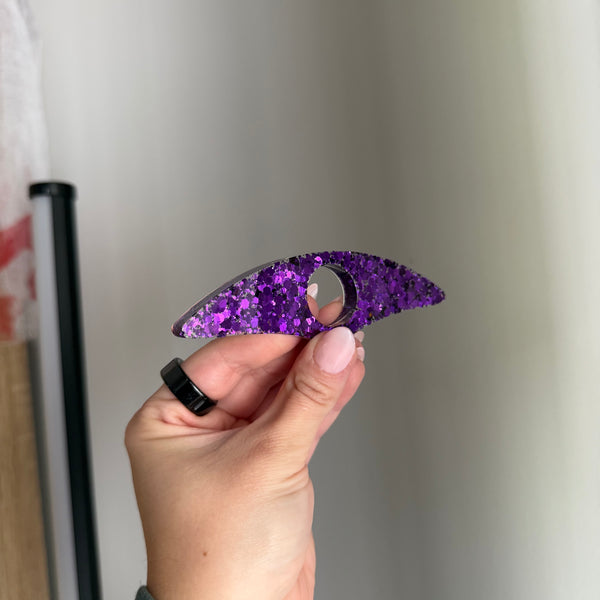 Purple glitter page holder