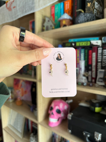 Little dangle ghost earrings