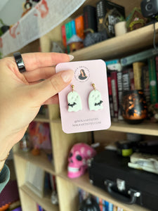 Ghostie bat earrings