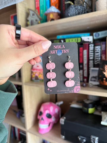 Pink Pumpkin trio dangles