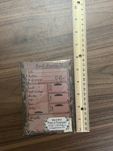 4x6 Book Review Notepad / Apothecary