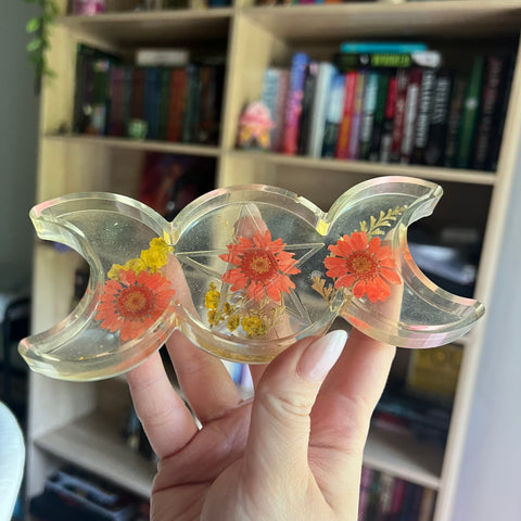 Resin moon phase trinket tray