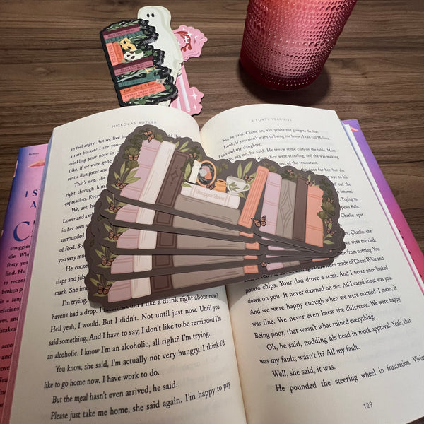 Light Academia bookshelf bookmark / soft touch
