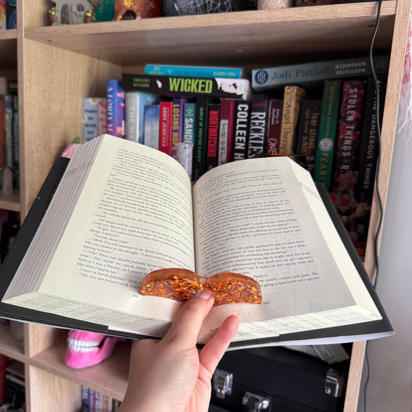 Orange glitter page holder
