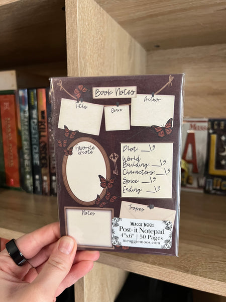 4x6 Book Review notepad / Dark Academia