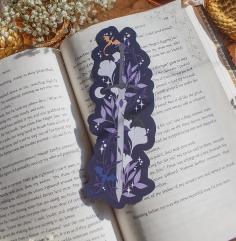 Floral dagger bookmark