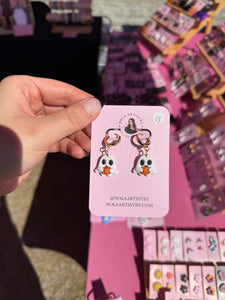 Fall pumpkin Ghost earrings