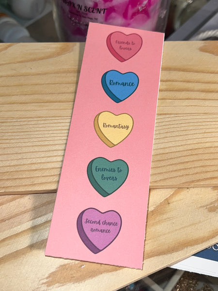 Candy hearts bookmark