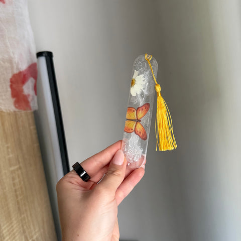 Butterfly resin bookmark