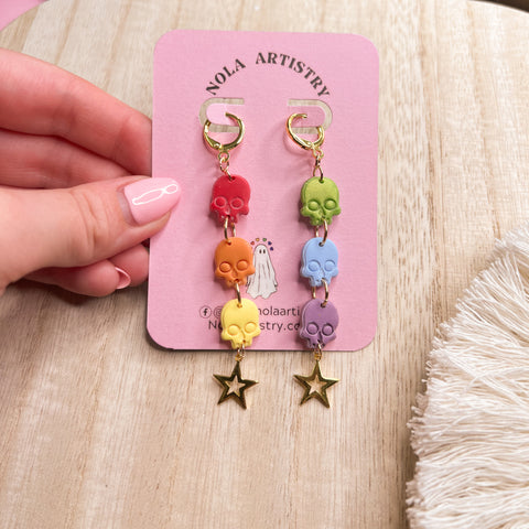 Spooky pride earrings
