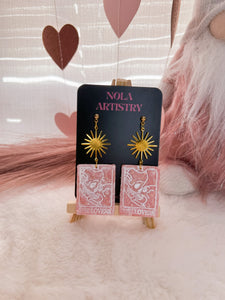 “The lovers” tarot card earring dangles