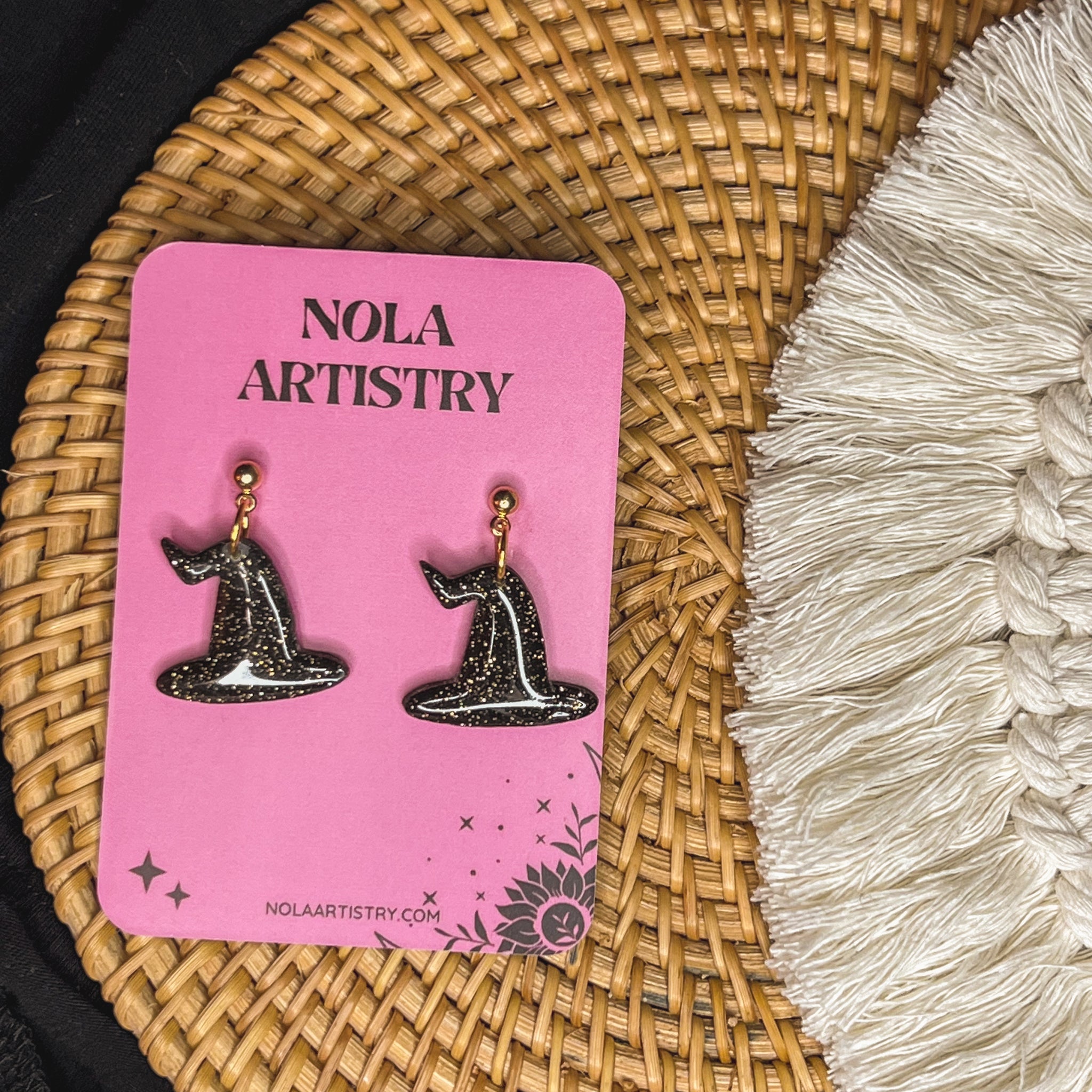 Witch hat earrings