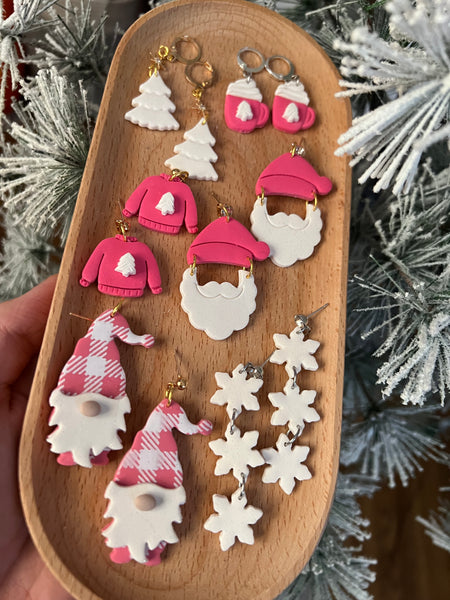 Hot Pink Santa hat & beard