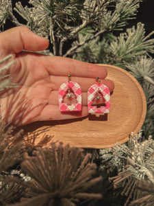 Christmas tree arch earrings